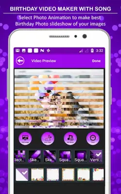 Birthday Video Maker With Birthday Music android App screenshot 3