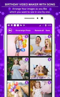 Birthday Video Maker With Birthday Music android App screenshot 4