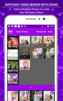 Birthday Video Maker With Birthday Music android App screenshot 5